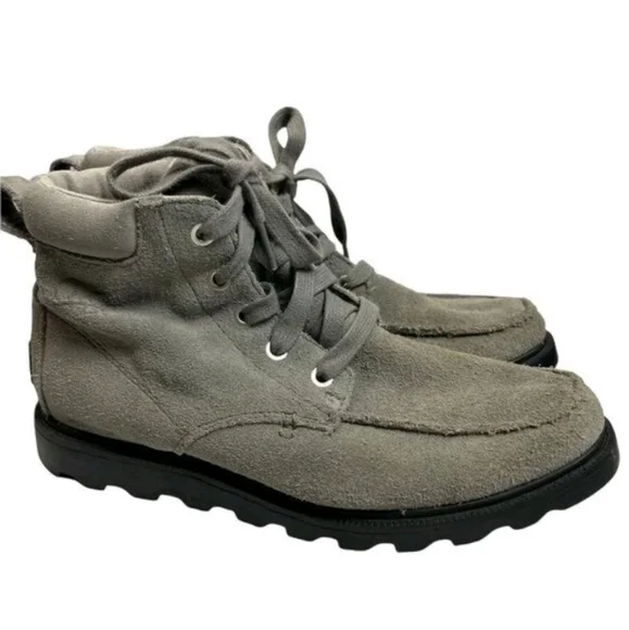 Sorel Madison Gray Suede Boots 5 - Picture 6 of 12